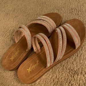 XAPPEAL WOMENS SCARLETT SLIDE SANDAL - BLUSH size 10